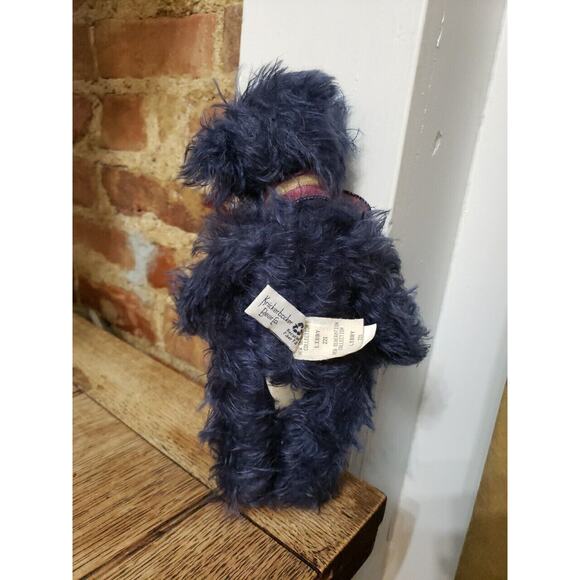 Knickerbocker New Generation Libby Bear Mohair Teddy Bow Navy Blue Posable - Picture 5 of 6